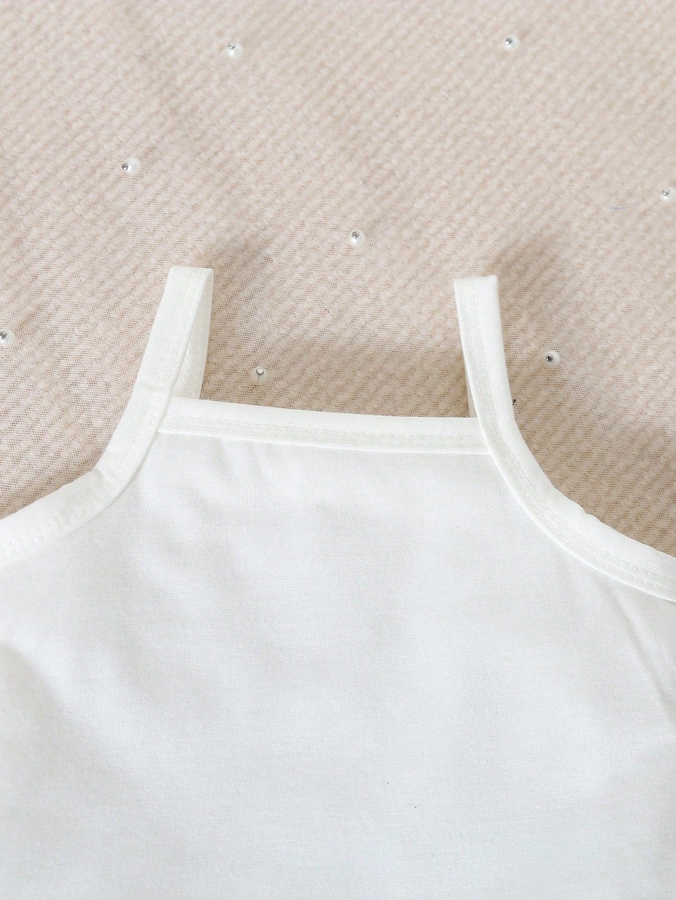 4-Piece Baby Girls' Casual Comfortable Camisole Set, Spring/Summer