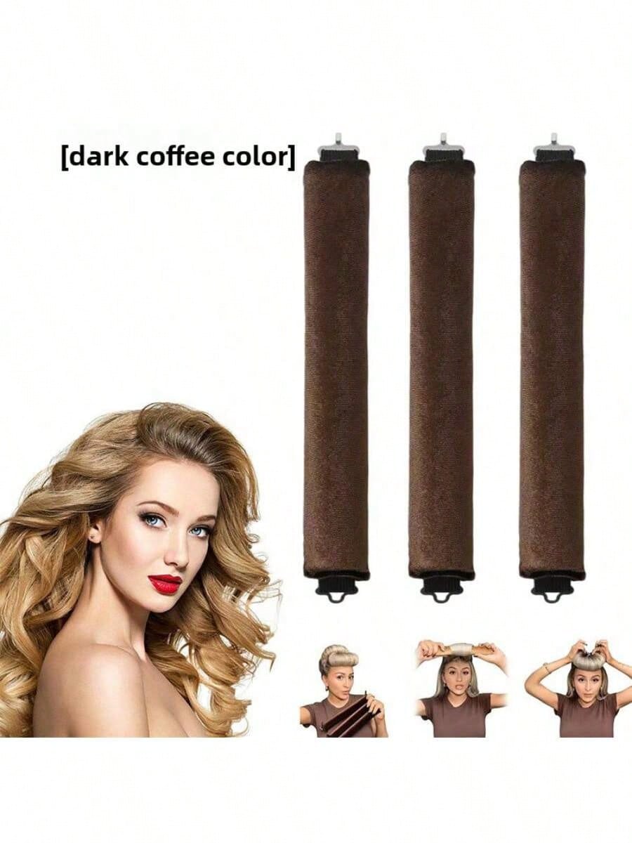 4-Piece Hair Curling Set, Satin Heatless Curling Set, Hair Curlers, Headband Curlers And Hot Curlers, Includes Head Scarf,Use While Sleeping, High Rebound Rubber Filling, Soft,G,Hair Tools,Hair Items