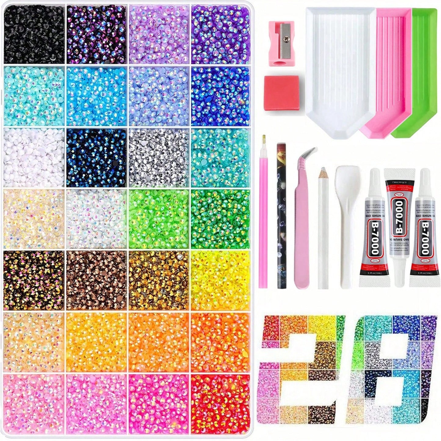 40 Colors/15 Colors Jelly Resin Flat Back Rhinestone Set With Full DIY Accessories Kit, Handmade DIY Material Pack For Clothing, Cup Decoration, Diamond Painting, Versatile Applications