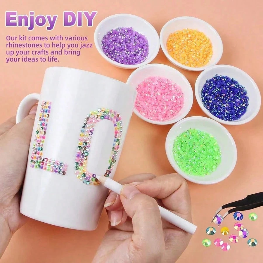 40 Colors/15 Colors Jelly Resin Flat Back Rhinestone Set With Full DIY Accessories Kit, Handmade DIY Material Pack For Clothing, Cup Decoration, Diamond Painting, Versatile Applications