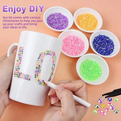 40 Colors/15 Colors Jelly Resin Flat Back Rhinestone Set With Full DIY Accessories Kit, Handmade DIY Material Pack For Clothing, Cup Decoration, Diamond Painting, Versatile Applications