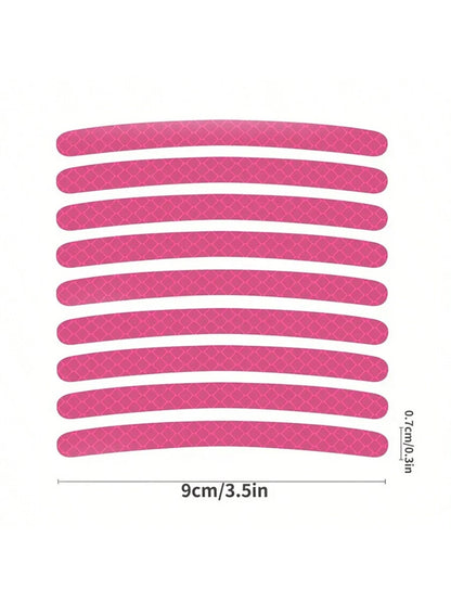 40pcs Car Wheel Hub Reflective Sticker Set, Colorful Night Light Decorative Stripe Sticker, Pink 20pcs+Purple 20pcs