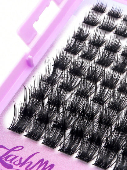 432 Clusters Spiky Eyelash Book, European And American Style Design, D/DD Curl, 8-16mm Mixed Length, 3D Cluster Eyelash Combination Set, DIY Customizable, Quickly Create Thick Cat Eye Makeup, Save Dai