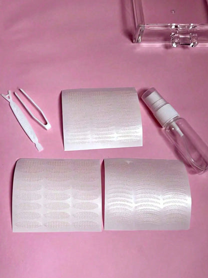 432pcs Double Eyelid Tape, Double Eyelid Adhesive Strips With Lifting Strips And Spray Bottle, Net Lace Double Eyelid Tape, Waterproof Double Eyelid Sticker Tool, Natural, Traceless, Invisible, Strong