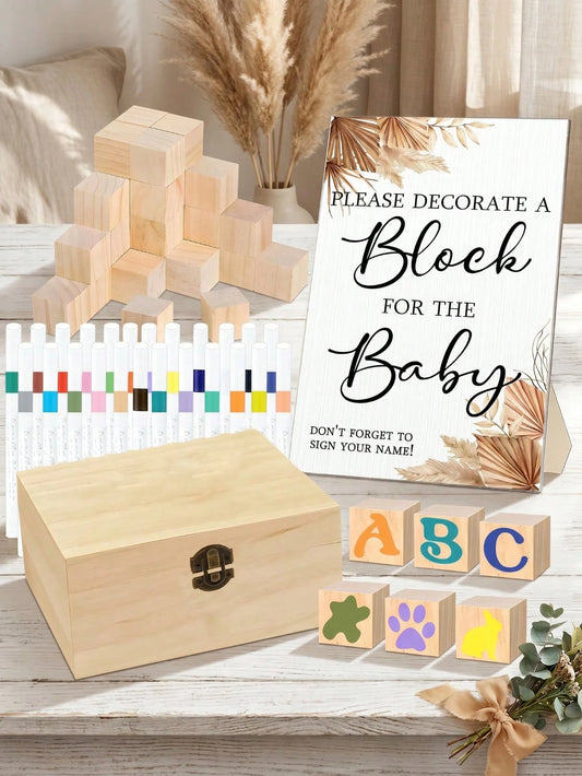 44pcs/1set-Fun Baby Shower Game Sign Set, Unique Baby Shower Creative, Bohemian Style Party Game, Most Interesting Party Game Ever, Let You Doodle, Suitable For Boys And Girls, Bohemian Style Baby Sho