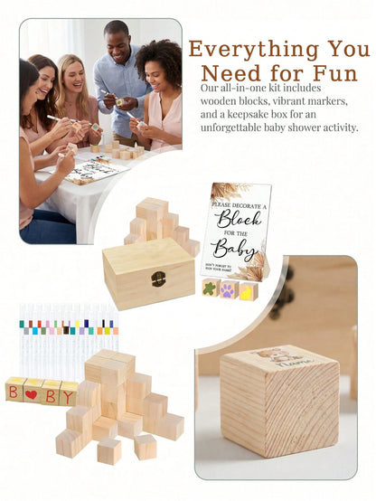 44pcs/1set-Fun Baby Shower Game Sign Set, Unique Baby Shower Creative, Bohemian Style Party Game, Most Interesting Party Game Ever, Let You Doodle, Suitable For Boys And Girls, Bohemian Style Baby Sho