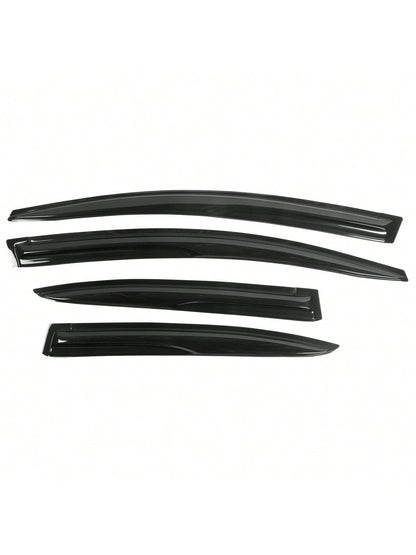 4PC-Set Window Visors Fit For 2012-2015 Hondas' Civic 4Door Sedan Only,Acrylic Tape-On Window Rain Guards Auto Car Window Visors Vent Shade Rain Sun Wind Deflector Guard, A Great Valentine Upgrade For