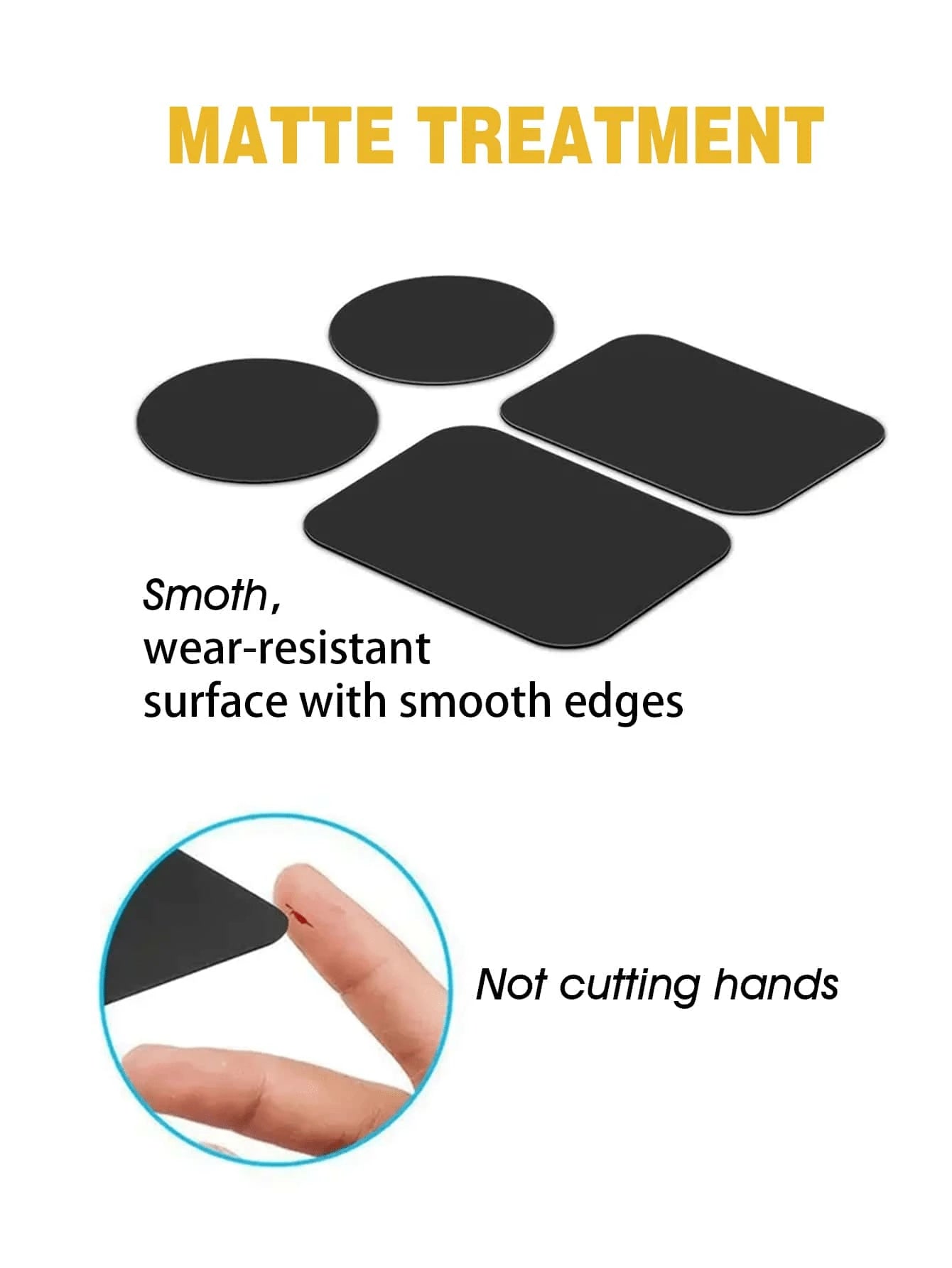 4pcs (2 Square + 2 Round)/ 20pcs (10 Square + 10 Round)/ 10pcs (5 Square + 5 Round) Magnetic Phone Holder Plates, Suitable For Magnetic Car Phone Holders, Universal Iron Disc Stickers For Tablet Des