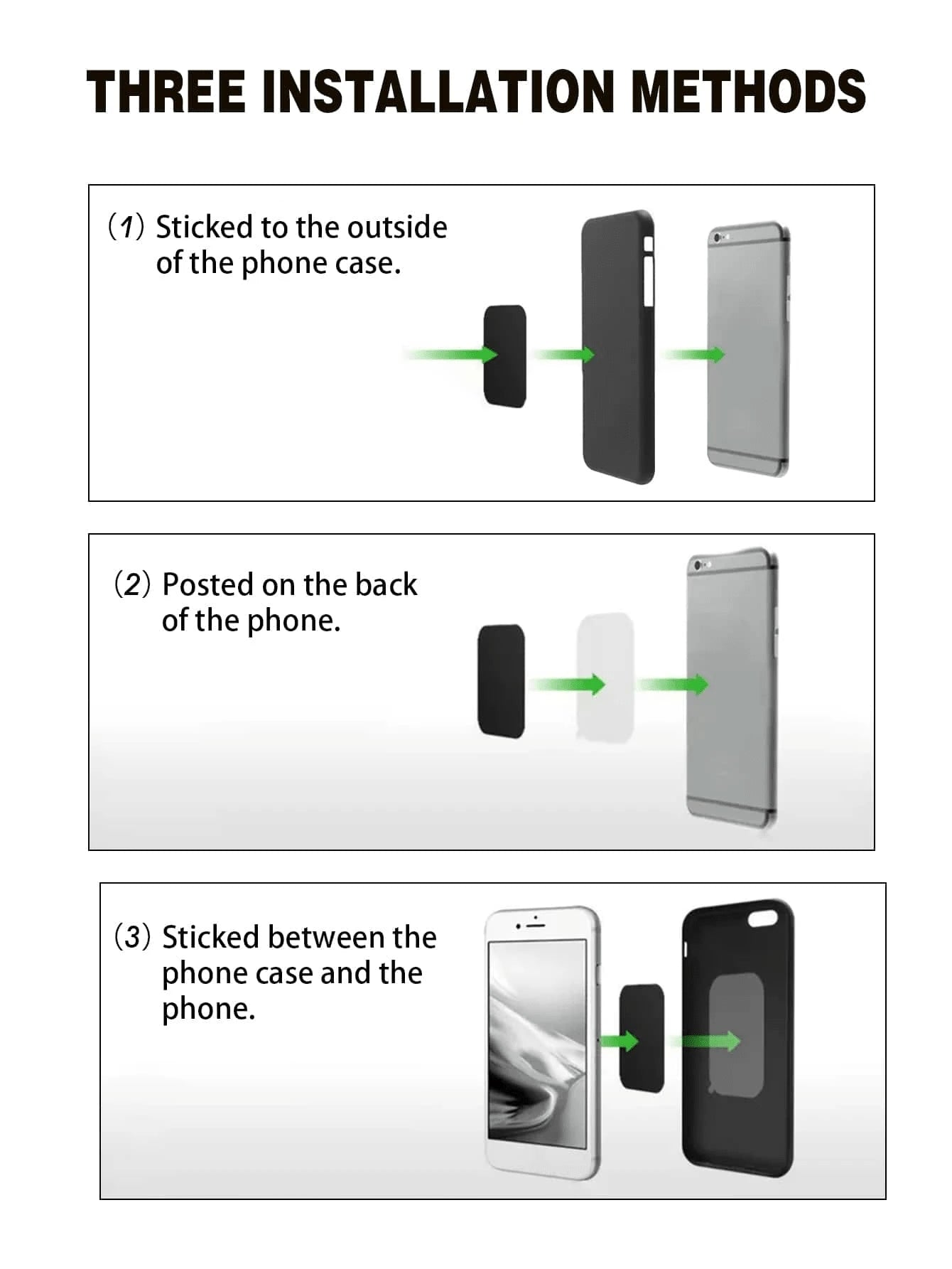 4pcs (2 Square + 2 Round)/ 20pcs (10 Square + 10 Round)/ 10pcs (5 Square + 5 Round) Magnetic Phone Holder Plates, Suitable For Magnetic Car Phone Holders, Universal Iron Disc Stickers For Tablet Des