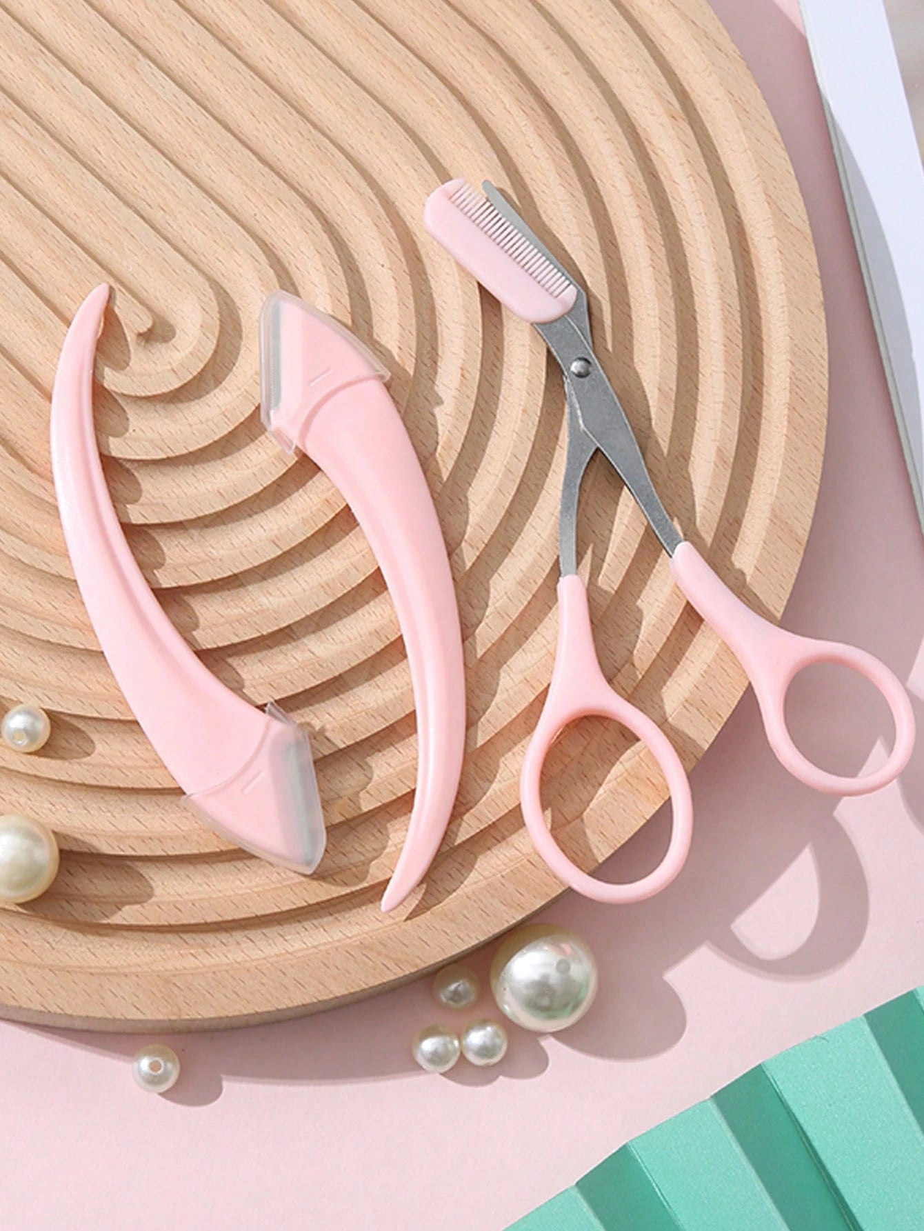 4pcs/2pcs/1pc Stainless Steel Eyebrow Trimmer Scissors Set With Comb, Suitable For Any Skin Type Beauty Tool, Unisex, Can Be Used For Depilation, Makeup, Home Decor, Vanity, Travel, Bedroom And More.