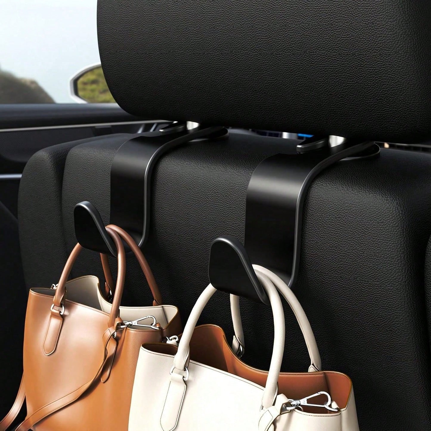 4pcs Multi-Color Plastic Car Headrest Hooks, Multi-Function Portable Back Seat Storage Hooks, Universal For Sedan SUV MPV Car Back Seat Storage Hooks, Car Interior Storage Accessories
