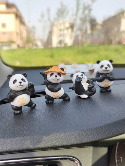 4pcs Panda Car Dashboard Decor