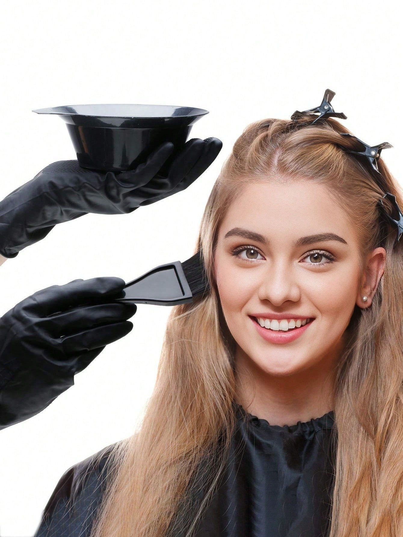 4pcs Professional Hair Dye Tool Kit, Includes Hair Dye Brush, Dye Bowl, Dye Comb, Suitable For Salon Use And Home Use, Hair Styling Accessories, Hair Products, Hair Tools, Hair Stylist, Hairdressing S