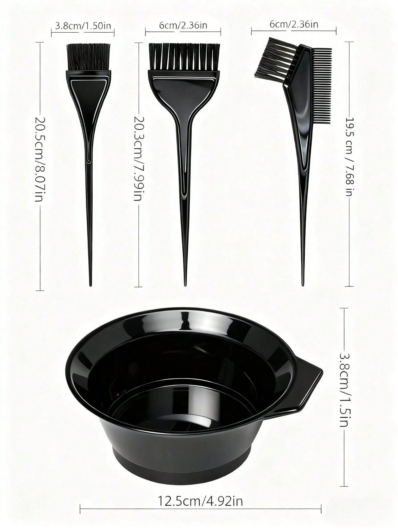 4pcs Professional Hair Dye Tool Kit, Includes Hair Dye Brush, Dye Bowl, Dye Comb, Suitable For Salon Use And Home Use, Hair Styling Accessories, Hair Products, Hair Tools, Hair Stylist, Hairdressing S