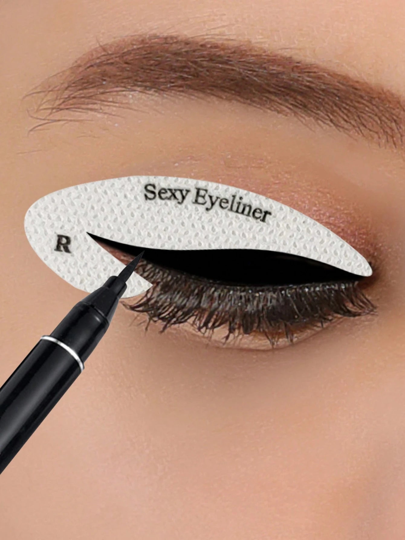 4pcs/Set Eyeliner Makeup Stencil Template Card, Eyeshadow Liner Sticker Cosmetic Tool,Makeup,Cheap,Room Decor,Vanity,Travel,Bedroom,Makeup Accessories,Cheap,Stocking Stuffers,Makeup,Makeup Tools,Cheap