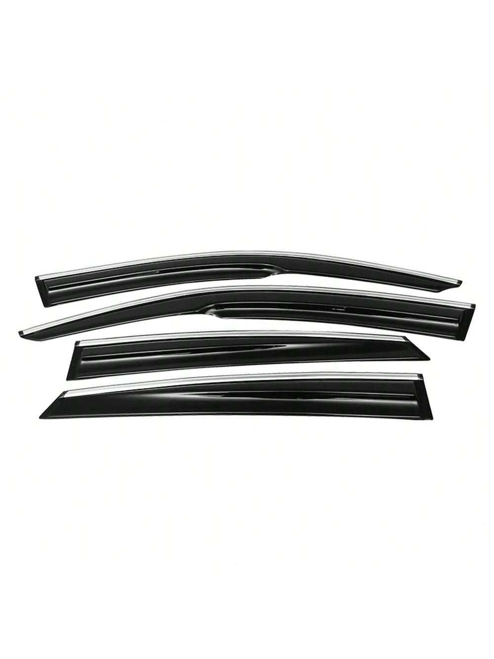 4PCS Window Visors Compatible With Honda Civic 2016–2021, Smoke Tinted Tape-On Sun Rain Guards Car Stuff