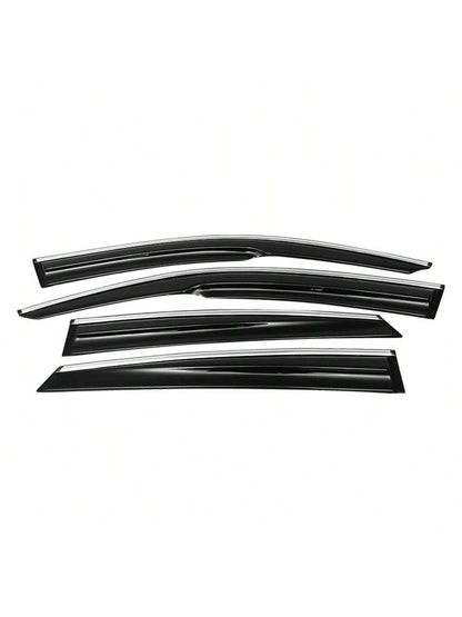 4PCS Window Visors Compatible With Honda Civic 2016–2021, Smoke Tinted Tape-On Sun Rain Guards Car Stuff