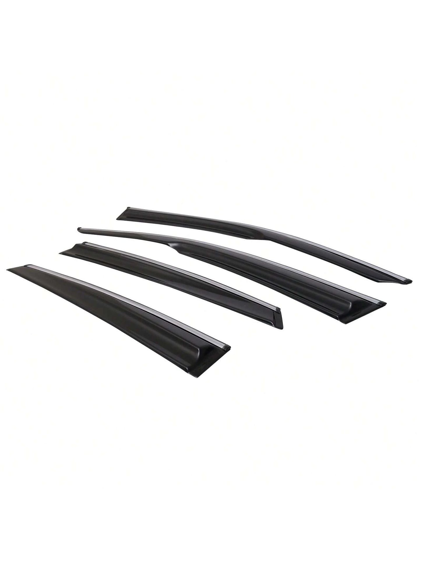 4PCS Window Visors Compatible With Honda Civic 2016–2021, Smoke Tinted Tape-On Sun Rain Guards Car Stuff