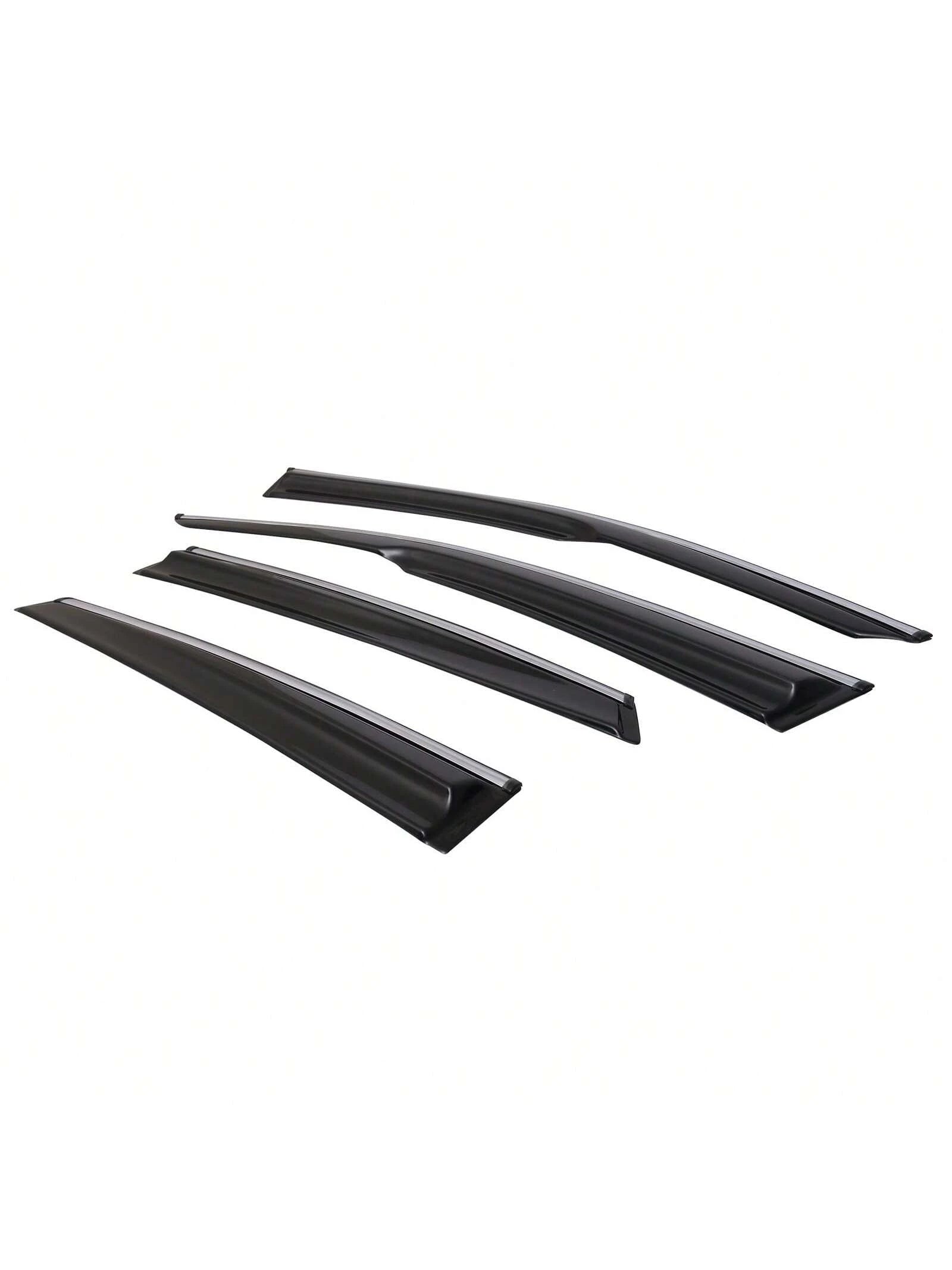 4PCS Window Visors Compatible With Honda Civic 2016–2021, Smoke Tinted Tape-On Sun Rain Guards Car Stuff