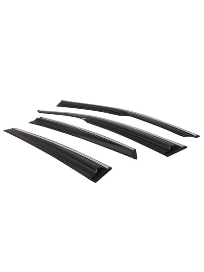 4PCS Window Visors Compatible With Honda Civic 2016–2021, Smoke Tinted Tape-On Sun Rain Guards Car Stuff