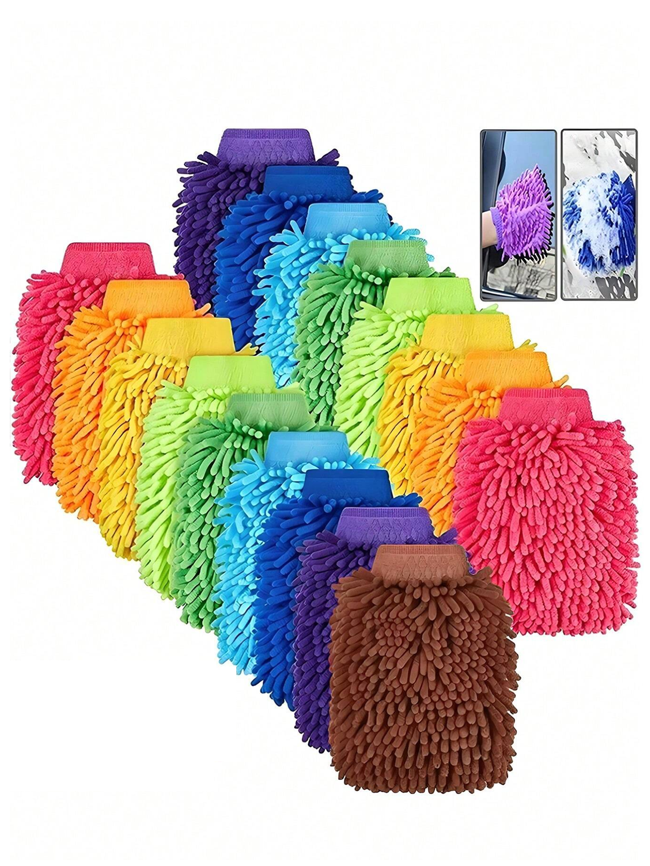 5/3/1pc Car Wash Microfiber Towels Car Cleaning Drying Cloth Car Edge Cleaning Cloth Car Detailing Wash Towel Car Supplies