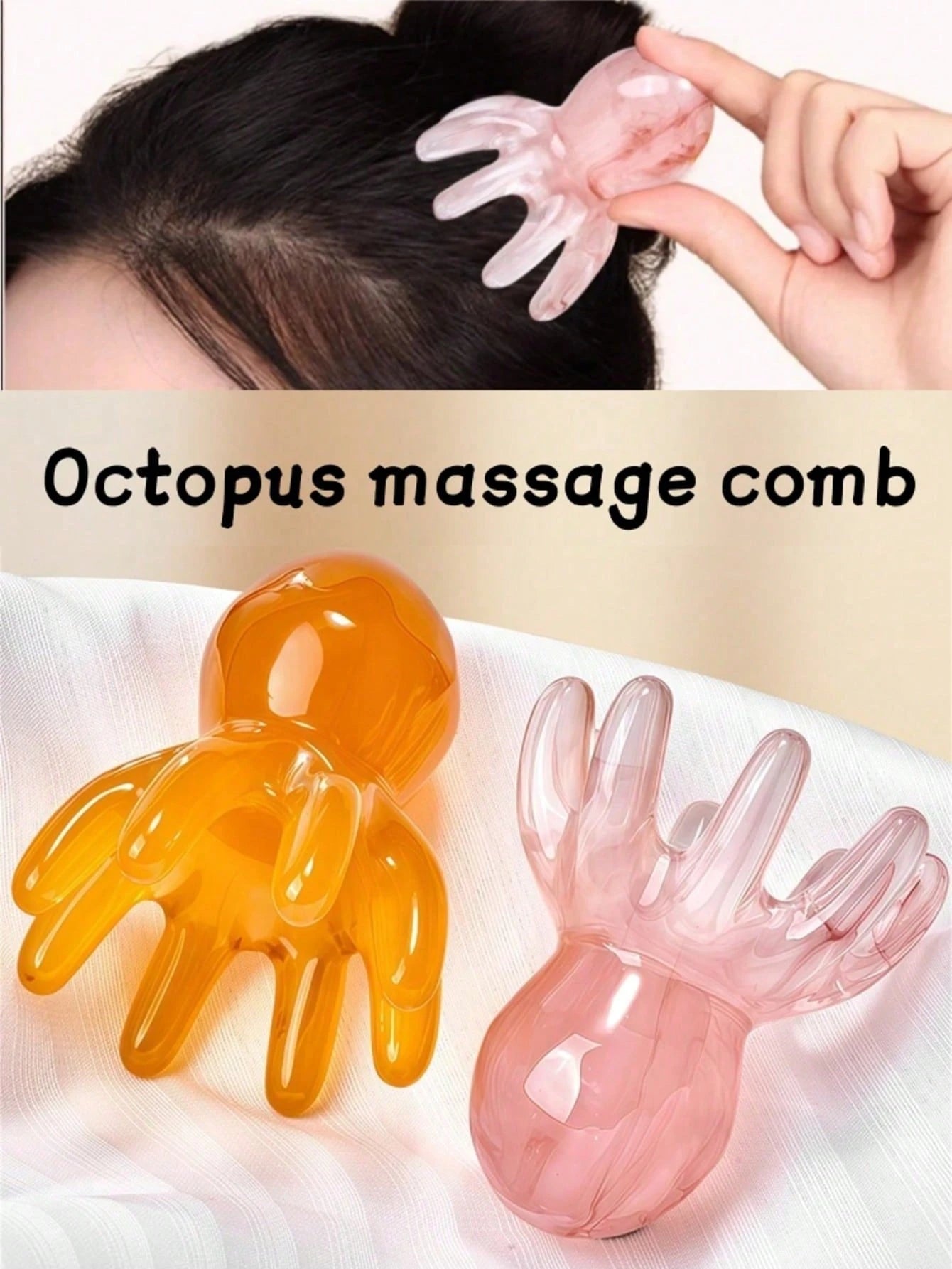 5/3/1pc Scalp Massage Comb, Portable SPA Massage Comb, Exquisite Octopus Gua Sha Tool, Multi-Functional Mini Massager, Suitable For Head, Neck, Back, Legs, Effectively Relieves Fatigue And Soothes Rel