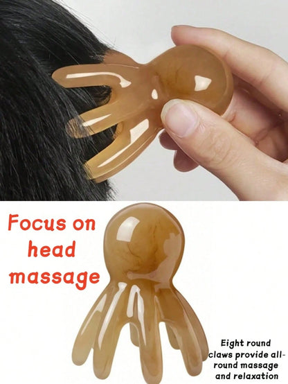 5/3/1pc Scalp Massage Comb, Portable SPA Massage Comb, Exquisite Octopus Gua Sha Tool, Multi-Functional Mini Massager, Suitable For Head, Neck, Back, Legs, Effectively Relieves Fatigue And Soothes Rel