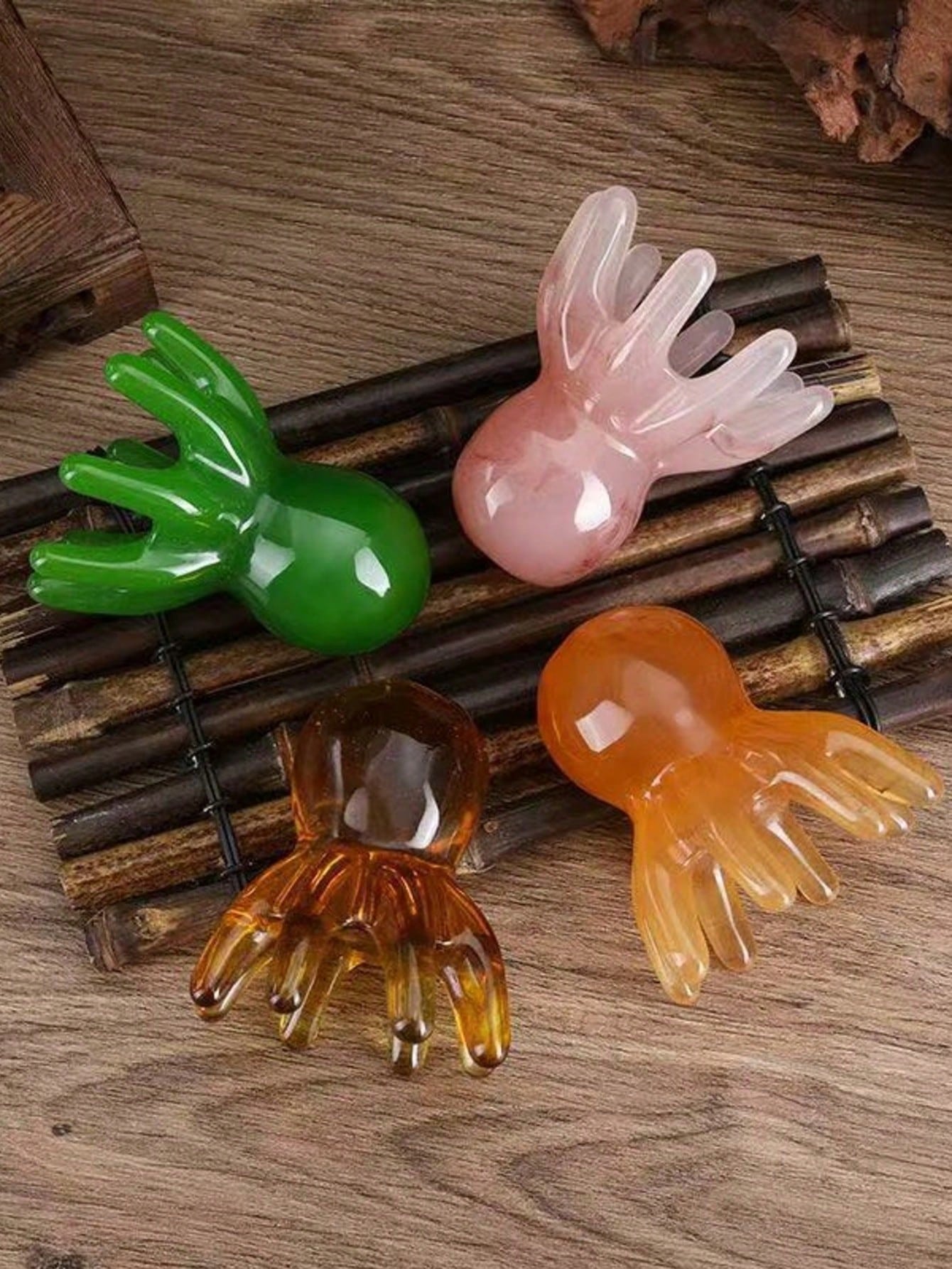 5/3/1pc Scalp Massage Comb, Portable SPA Massage Comb, Exquisite Octopus Gua Sha Tool, Multi-Functional Mini Massager, Suitable For Head, Neck, Back, Legs, Effectively Relieves Fatigue And Soothes Rel