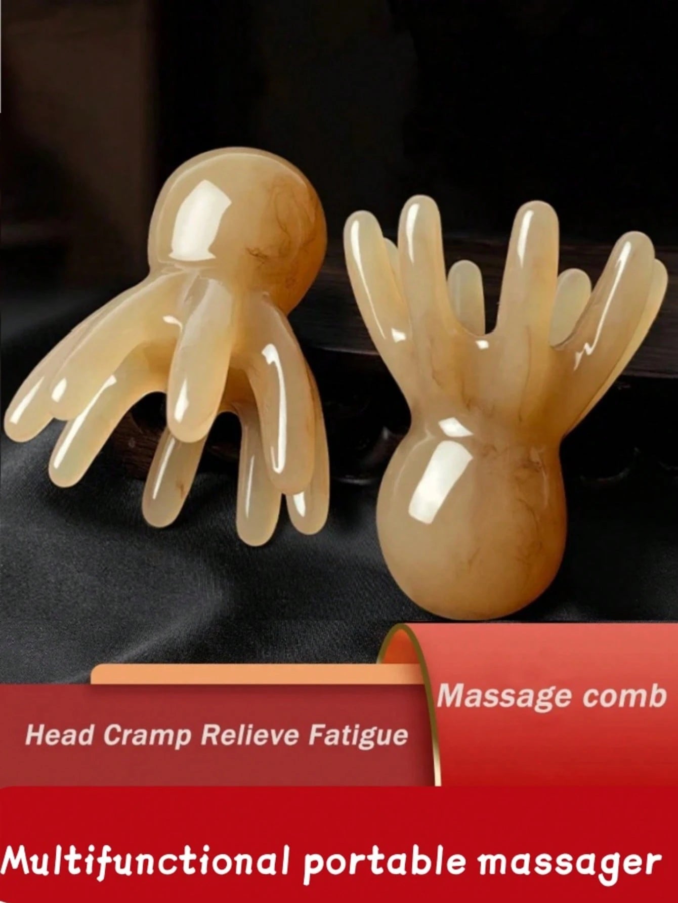 5/3/1pc Scalp Massage Comb, Portable SPA Massage Comb, Exquisite Octopus Gua Sha Tool, Multi-Functional Mini Massager, Suitable For Head, Neck, Back, Legs, Effectively Relieves Fatigue And Soothes Rel