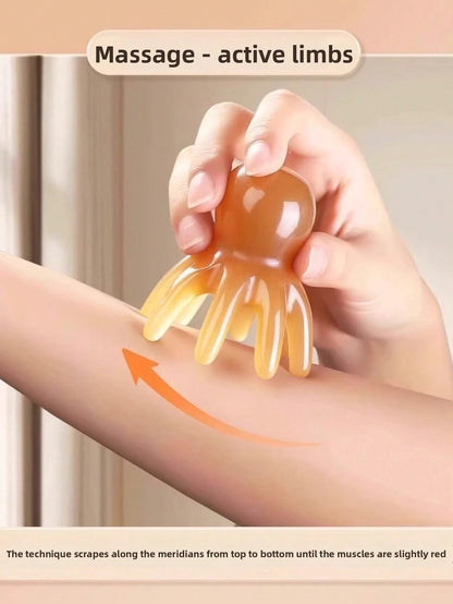5/3/1pc Scalp Massage Comb, Portable SPA Massage Comb, Exquisite Octopus Gua Sha Tool, Multi-Functional Mini Massager, Suitable For Head, Neck, Back, Legs, Effectively Relieves Fatigue And Soothes Rel