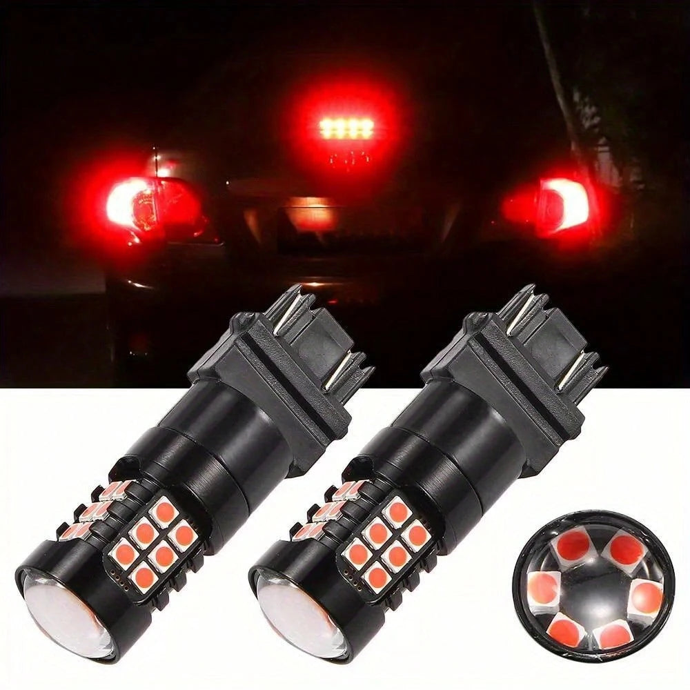 5 Flash Warning For Extra Safety! Ultra Bright 3157 LED Brake Lights For 2000-2019 F150/F250/SUVs, 30 SMDs, 12-24V Low Heat, Replaces 7440 7443