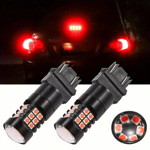 5 Flash Warning For Extra Safety! Ultra Bright 3157 LED Brake Lights For 2000-2019 F150/F250/SUVs, 30 SMDs, 12-24V Low Heat, Replaces 7440 7443