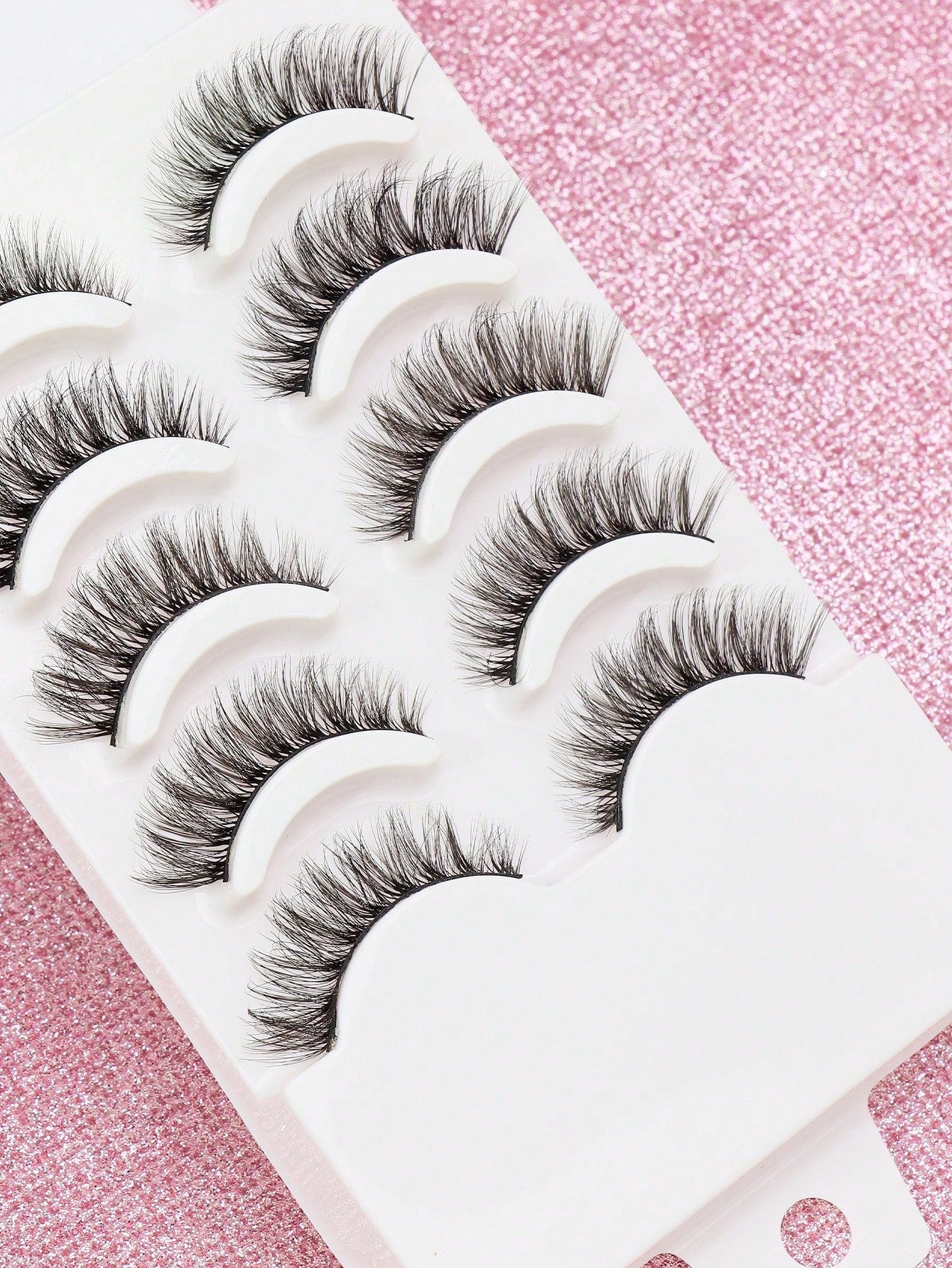 5 Pairs 3D Natural Fluffy False Eyelashes, Cartoon Makeup Effect, Suitable For Cartoon Style Eye Makeup, Strip Eyelashes, Eyelashes, False Eyelashes.,Suitable For Daily Work Meetings, Natural False Ey