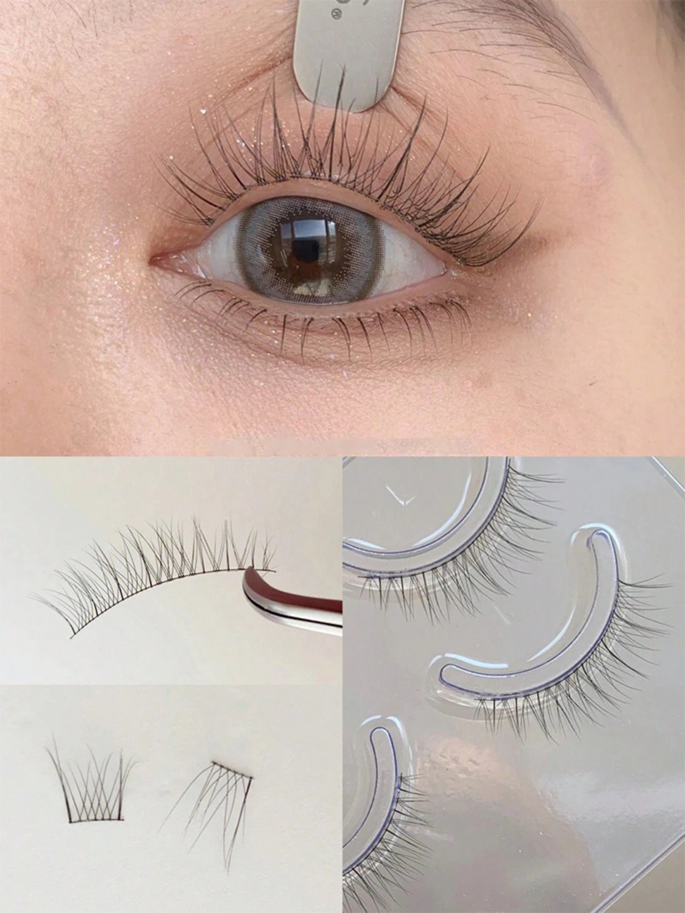 5 Pairs Fine-Stemmed Black Single-Layer False Eyelashes, Super Natural Look, For Beginners, Everyday Wear, Dating, Bridal Makeup Strip Lashes,Lashes,Eyelashes,Fake Lashes