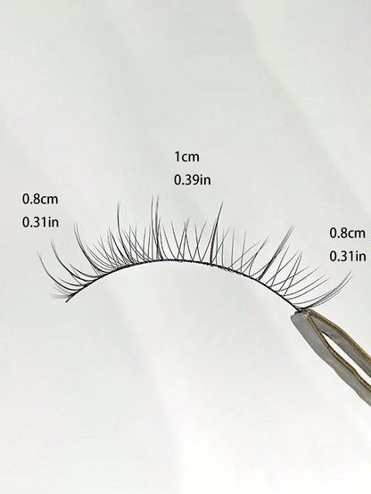 5 Pairs Fine-Stemmed Black Single-Layer False Eyelashes, Super Natural Look, For Beginners, Everyday Wear, Dating, Bridal Makeup Strip Lashes,Lashes,Eyelashes,Fake Lashes