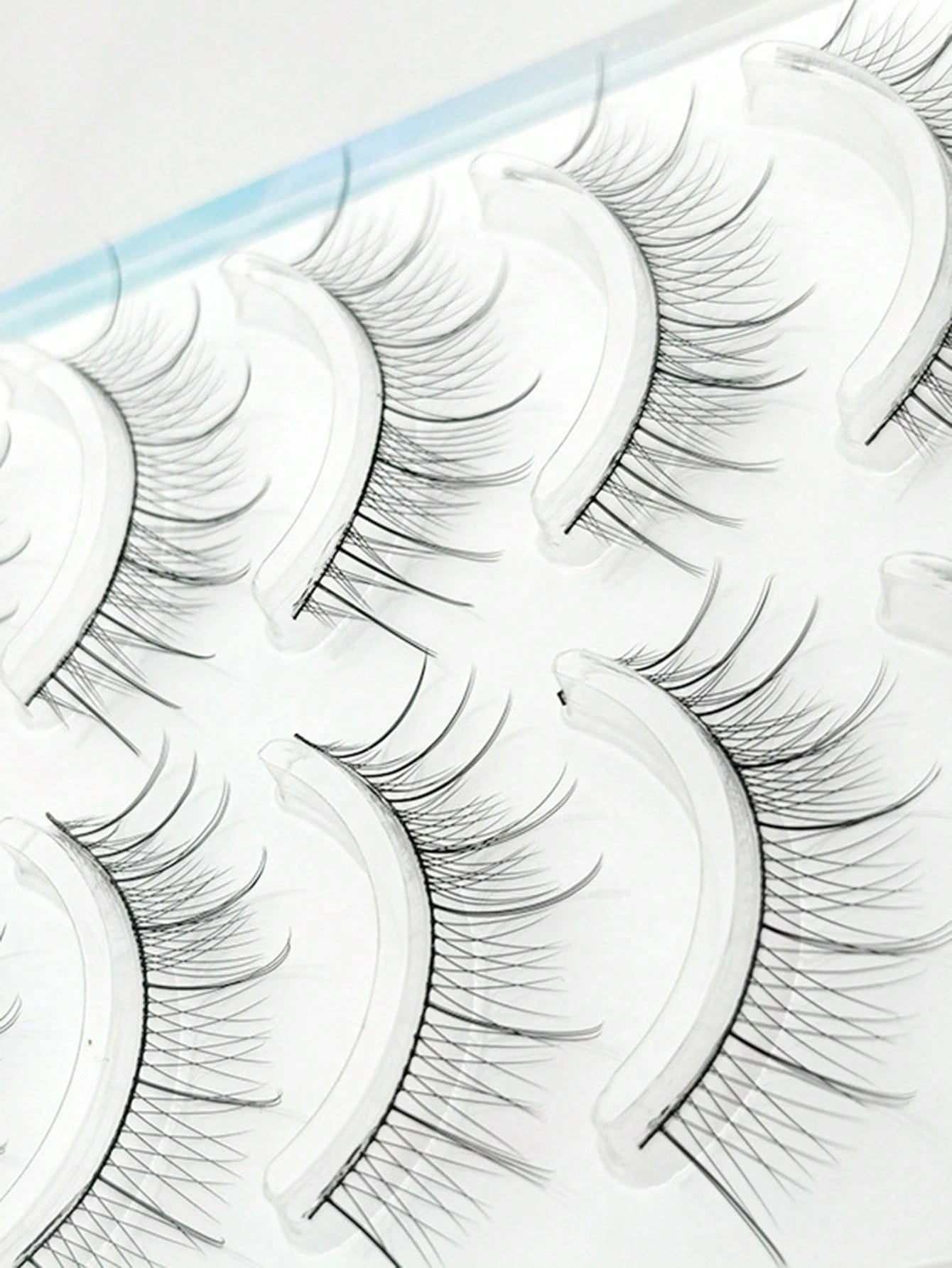 5 Pairs Fine-Stemmed Black Single-Layer False Eyelashes, Super Natural Look, For Beginners, Everyday Wear, Dating, Bridal Makeup Strip Lashes,Lashes,Eyelashes,Fake Lashes