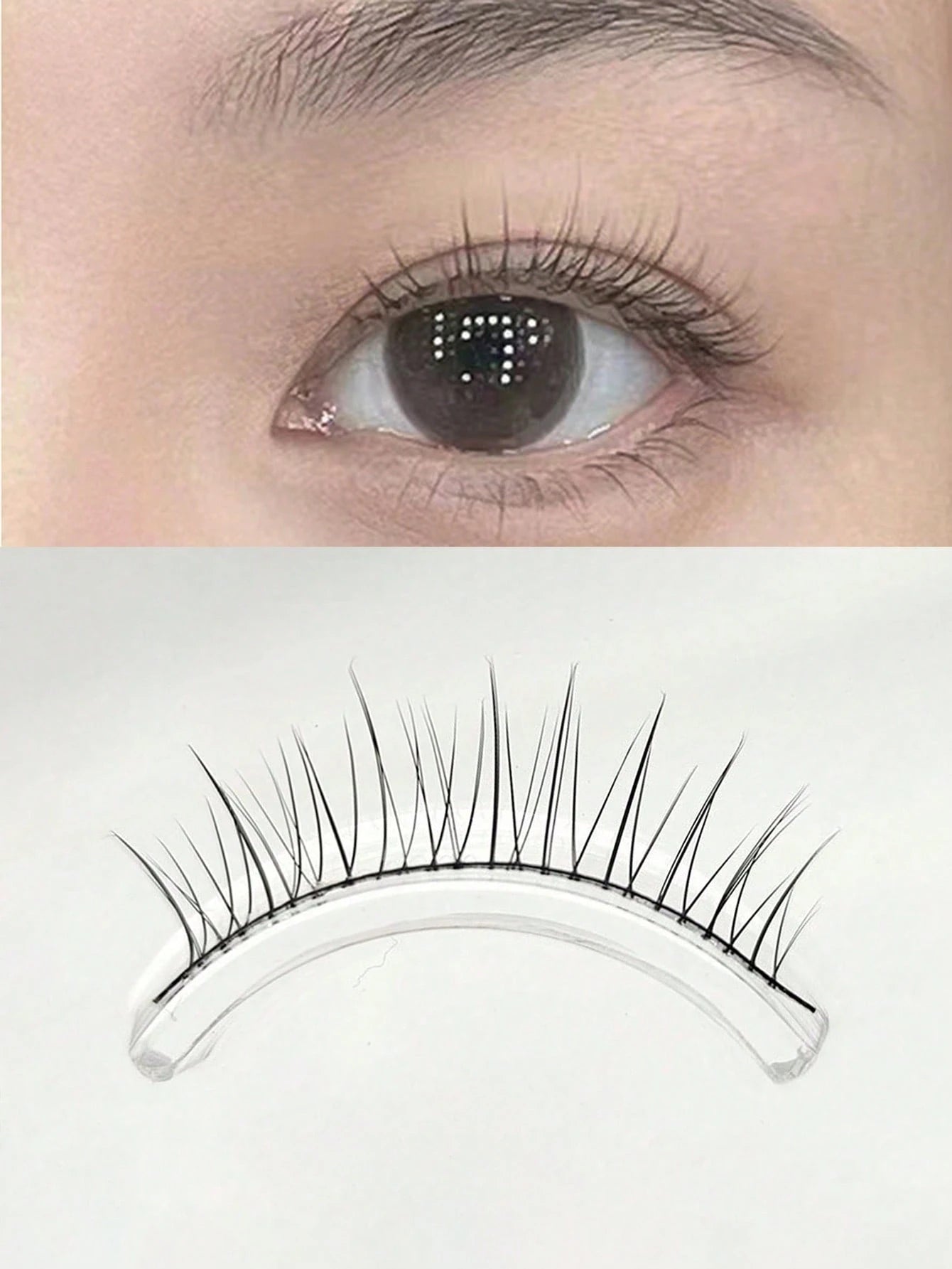 5 Pairs Natural-Looking Reusable False Eyelashes With Black Stem For Beginners, Lengthening Effect For Nude Makeup