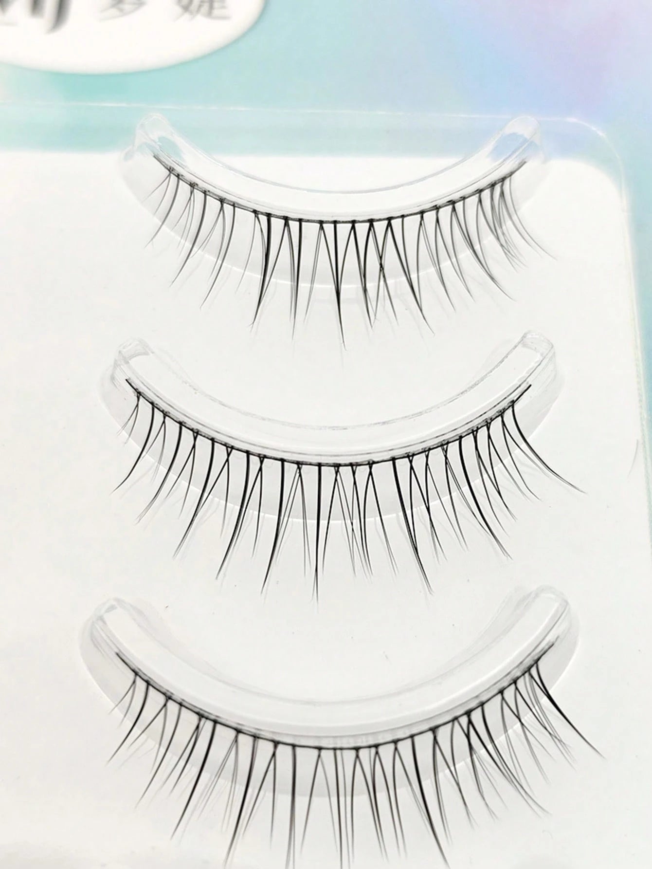 5 Pairs Natural-Looking Reusable False Eyelashes With Black Stem For Beginners, Lengthening Effect For Nude Makeup
