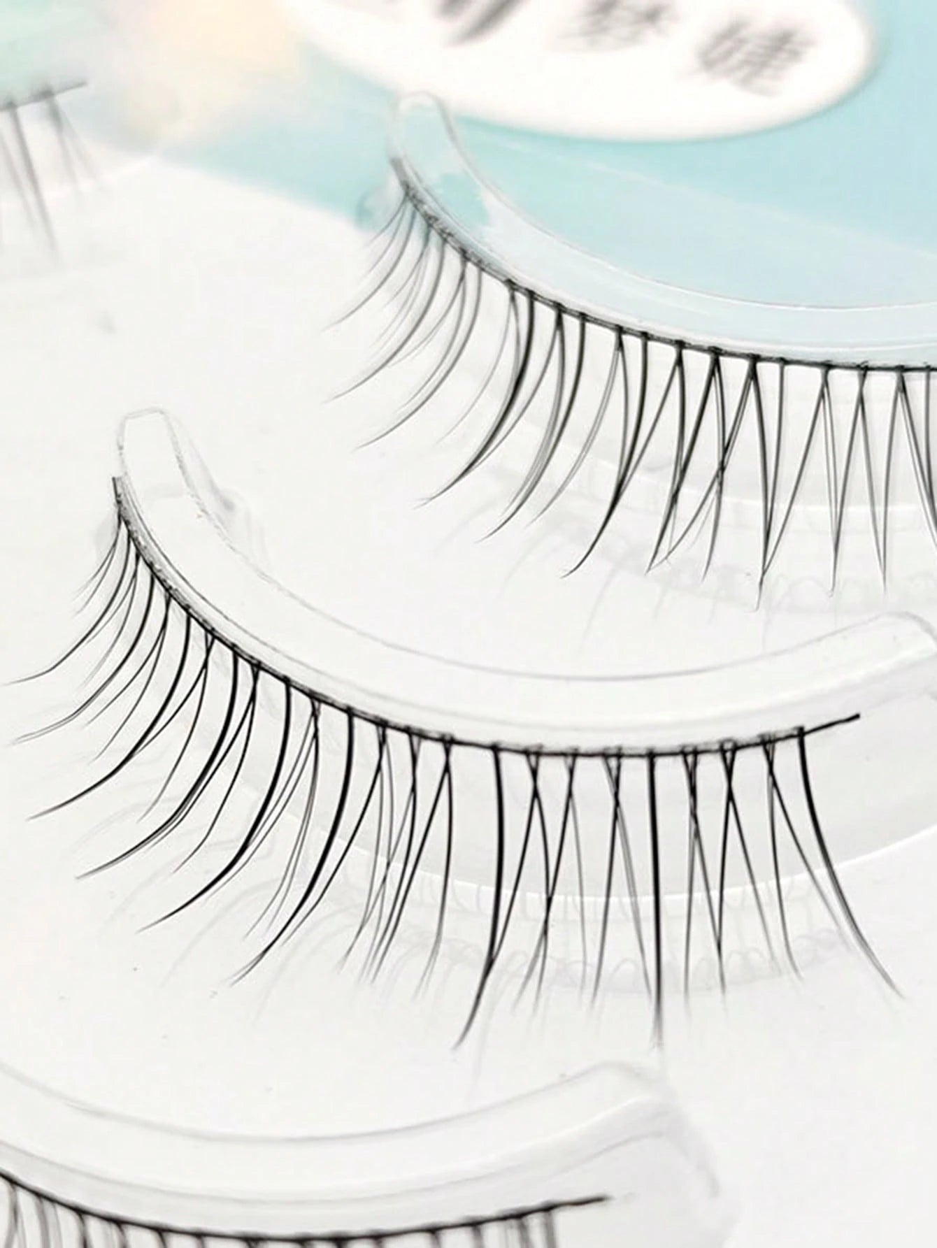 5 Pairs Natural-Looking Reusable False Eyelashes With Black Stem For Beginners, Lengthening Effect For Nude Makeup