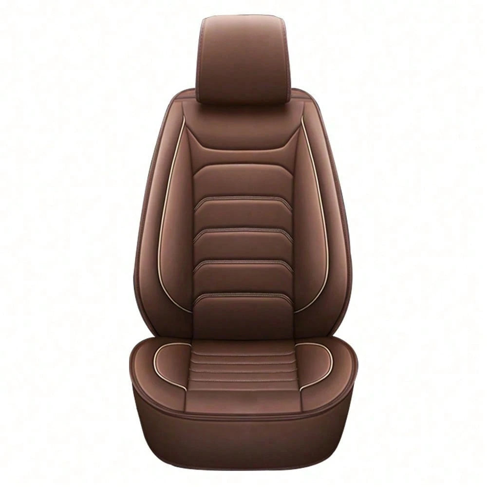 5 Seats Universal Car Seat Covers Full Set Waterproof PU Leather Automotive Seat Cushions Compatible With SUV Sedan All 5-Seater Vehicles