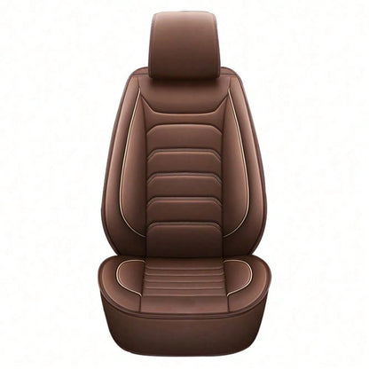 5 Seats Universal Car Seat Covers Full Set Waterproof PU Leather Automotive Seat Cushions Compatible With SUV Sedan All 5-Seater Vehicles