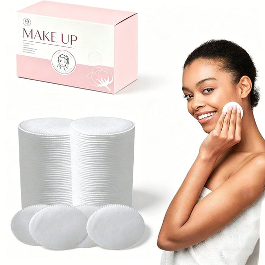 50/150/300pcs Round Cleansing Pads, Reusable, Lint-Free Makeup Remover Pads, Soft & Hypoallergenic, Suitable For Face, Eyes, Skin Care & Makeup Removal