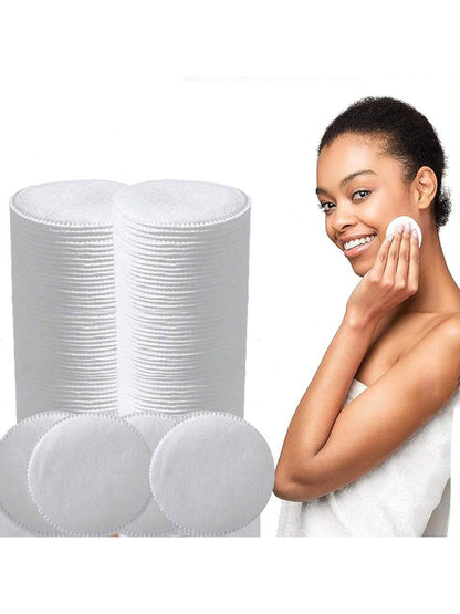 50/150/300pcs Round Cleansing Pads, Reusable, Lint-Free Makeup Remover Pads, Soft & Hypoallergenic, Suitable For Face, Eyes, Skin Care & Makeup Removal