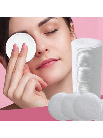 50/150/300pcs Round Cleansing Pads, Reusable, Lint-Free Makeup Remover Pads, Soft & Hypoallergenic, Suitable For Face, Eyes, Skin Care & Makeup Removal