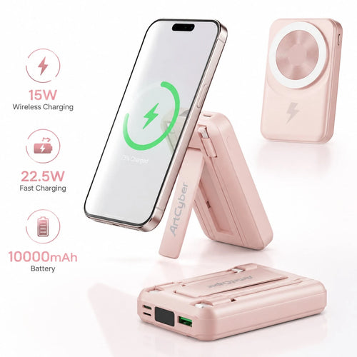 5000mAh Magnetic Wireless Power Bank 15W Wireless Charge 20W Fast Charging Strong Magnetic Attachment Phone Charger Designed For IPhone 12 13 Pro 14 Pro Max 15 Plus Mini Ultra-Light Pocket-Sized Power