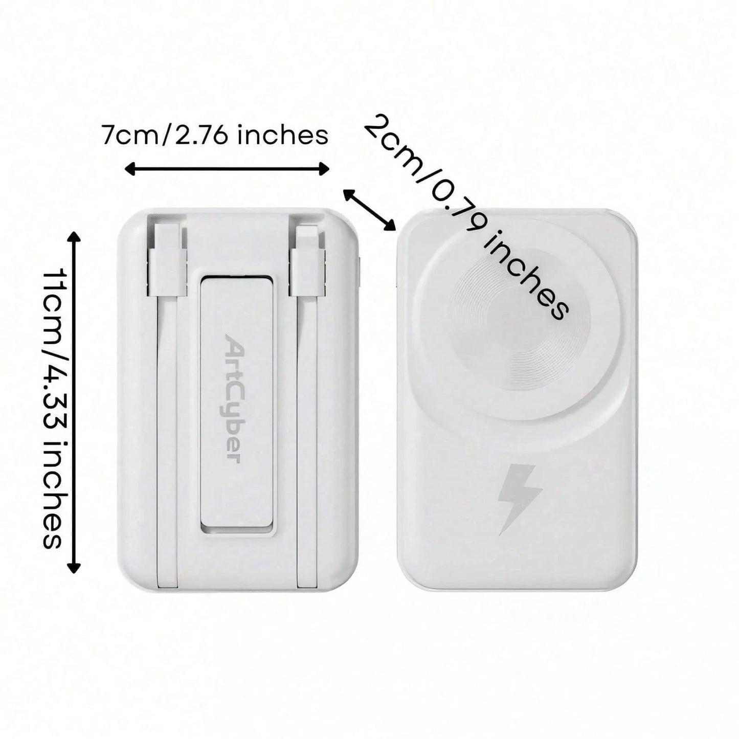 5000mAh Magnetic Wireless Power Bank 15W Wireless Charge 20W Fast Charging Strong Magnetic Attachment Phone Charger Designed For IPhone 12 13 Pro 14 Pro Max 15 Plus Mini Ultra-Light Pocket-Sized Power