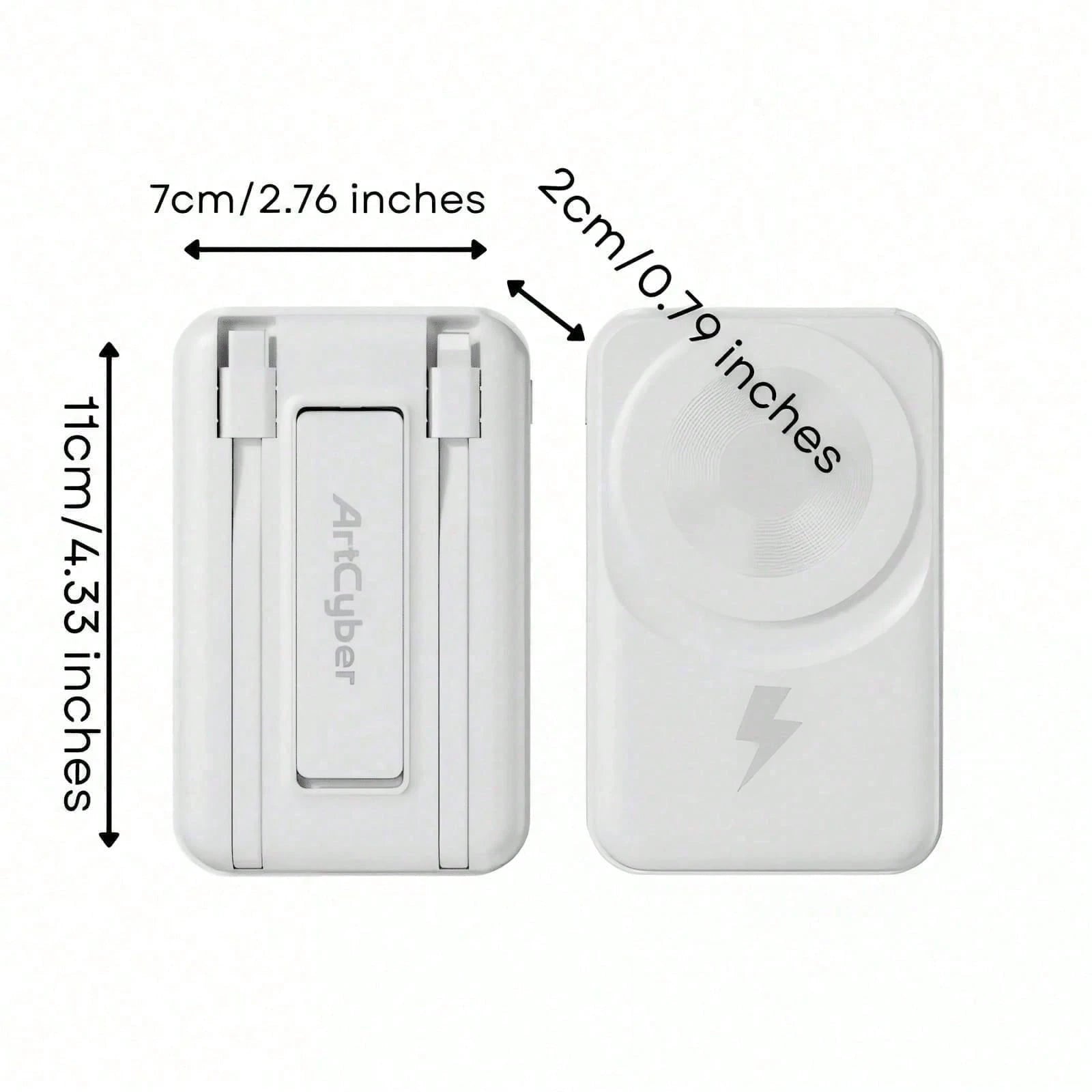 5000mAh Magnetic Wireless Power Bank 15W Wireless Charge 20W Fast Charging Strong Magnetic Attachment Phone Charger Designed For IPhone 12 13 Pro 14 Pro Max 15 Plus Mini Ultra-Light Pocket-Sized Power