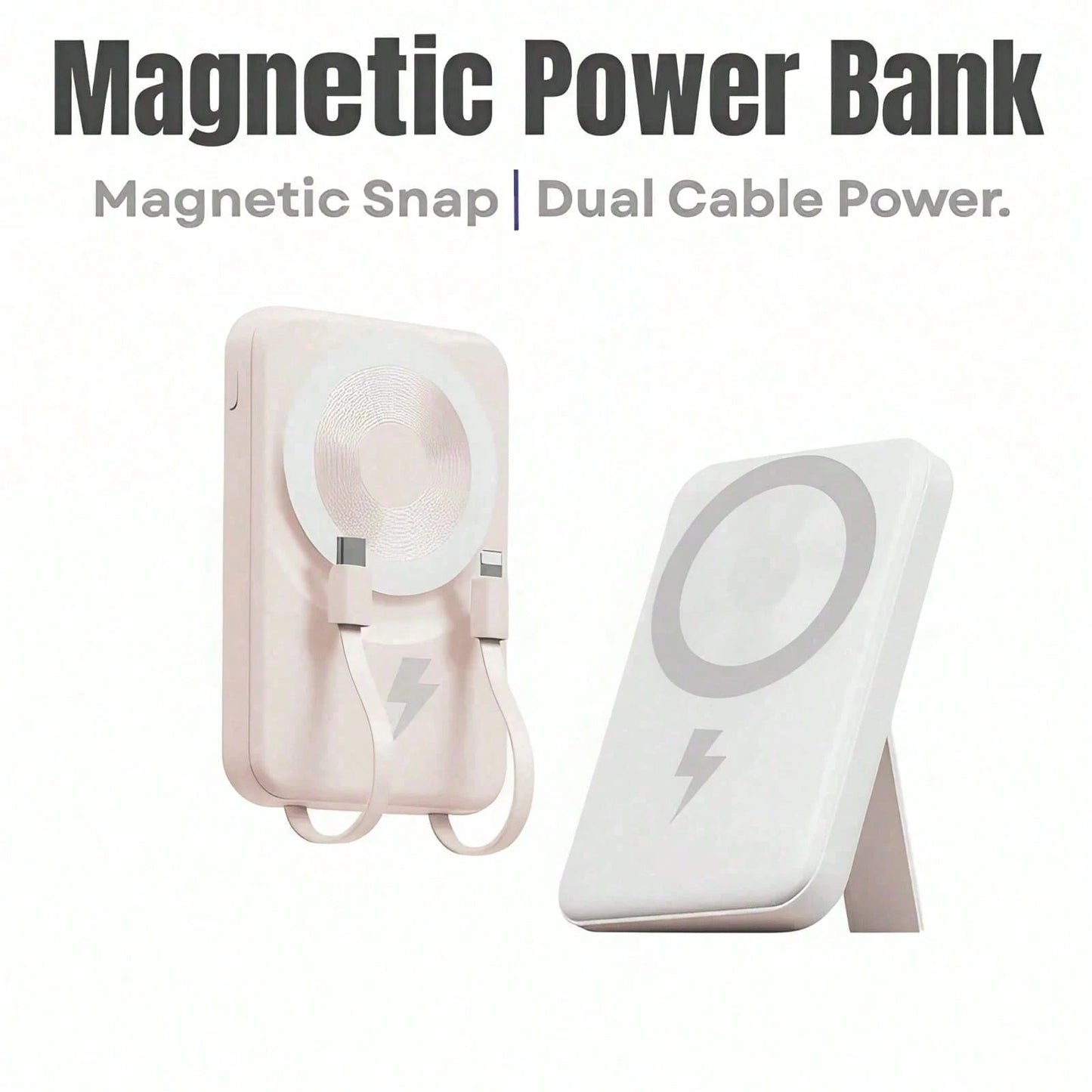 5000mAh Magnetic Wireless Power Bank 15W Wireless Charge 20W Fast Charging Strong Magnetic Attachment Phone Charger Designed For IPhone 12 13 Pro 14 Pro Max 15 Plus Mini Ultra-Light Pocket-Sized Power