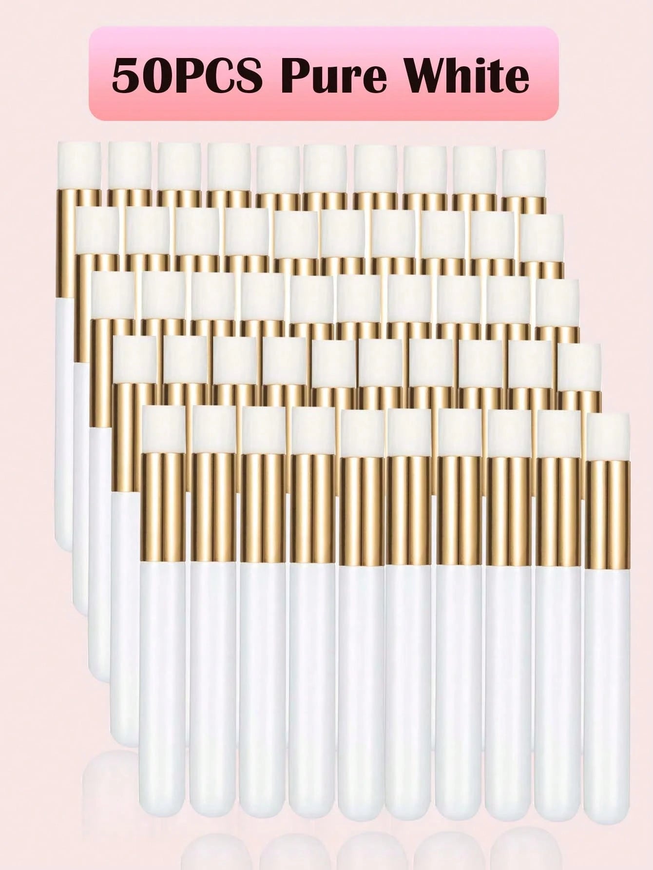 50pcs Eyelash Extension Cleaning Brushes, Nose Blackhead Cleaning Micro Brushes, Eyebrow & Eyelash Cleansing Foaming Brushes