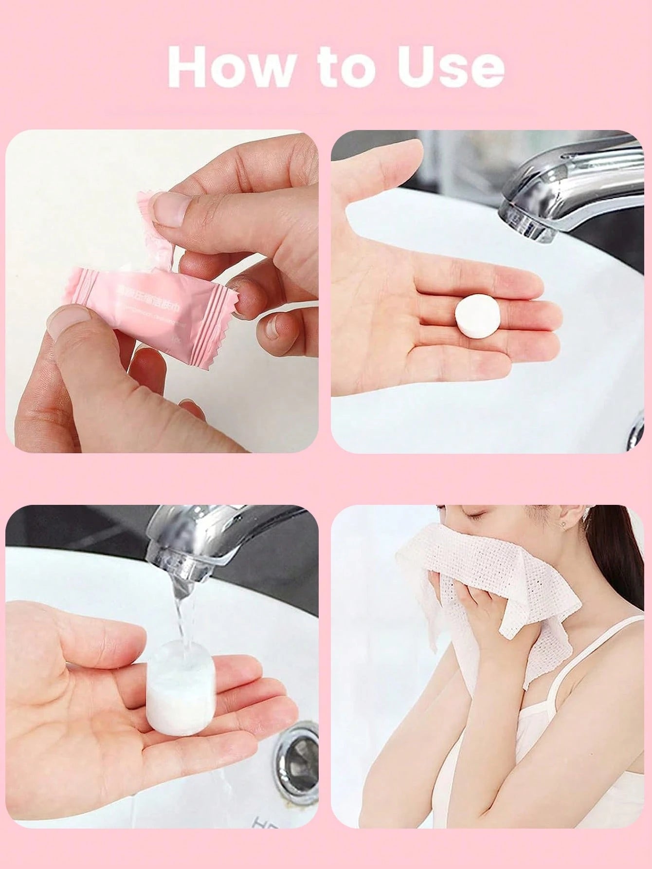 50PCS Mini Compressed Towel Disposable Capsules Towels Magic Face Care Tablet Outdoor Travel Cloth Wipes Paper Tissue